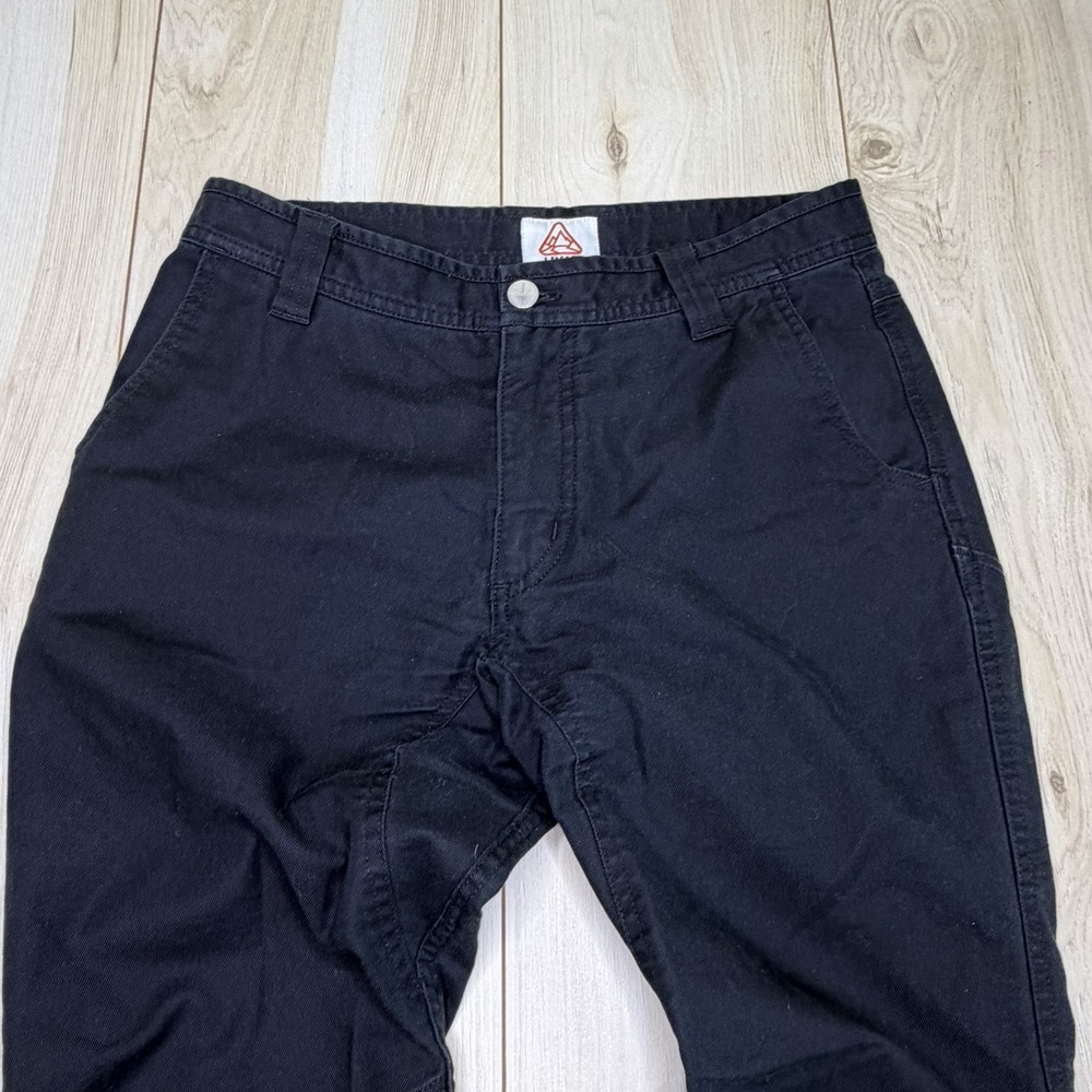Livsn Men'sFlex Canvas Pants V2 Slim Straight Fit Black Size 30x29 Utility Cargo - Picture 3 of 12